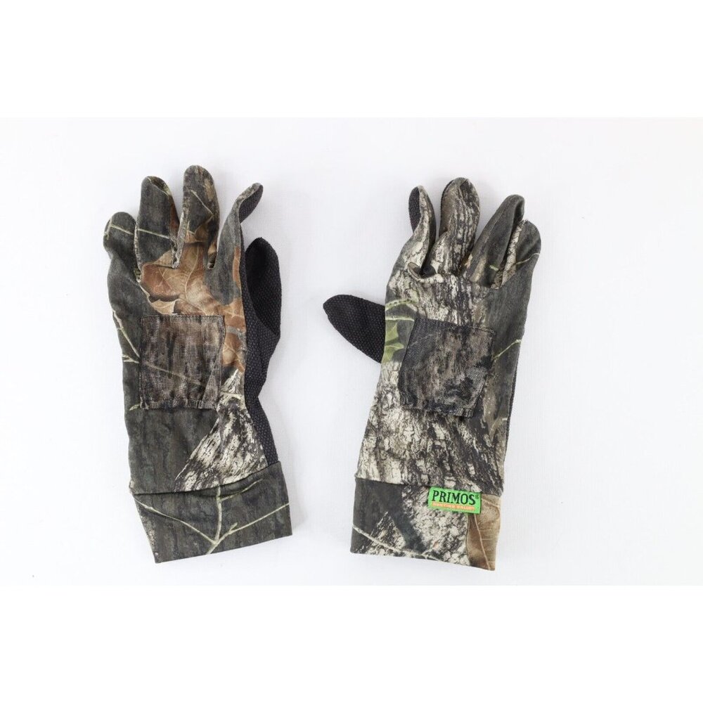Vintage Primos Hunting Mossy Oak Camouflage Gloves Mens OSFA Polyester Blend